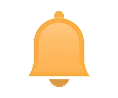 Orange bell icon representing notifications.