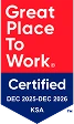 ZenHR - Great Place To Work Certified badge for Dec 2023 to Dec 2026, KSA.