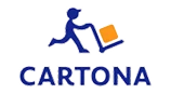 Cartona logo with stylized figure carrying a box above the word CARTONA.