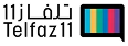 Telfaz11 logo featuring stylized Arabic text next to a TV screen with vertical color bars.