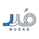 Blue stylized Arabic calligraphy logo above the text MUDAD in uppercase.