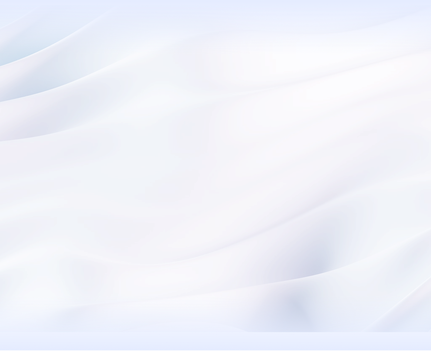 Smooth, flowing abstract waves in soft pastel shades of white, blue, and purple.