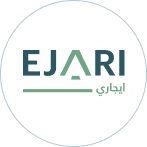 EJARI logo with the word 'EJARI' in capital letters above a horizontal line and Arabic text beside it.