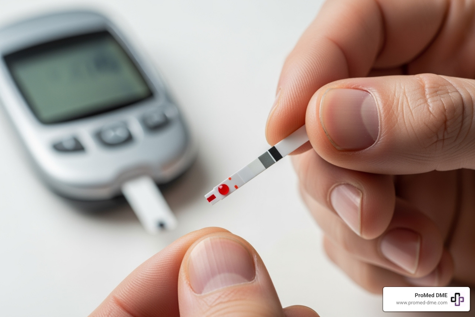 correct way to store test strips and apply a blood sample - blood glucose monitoring system