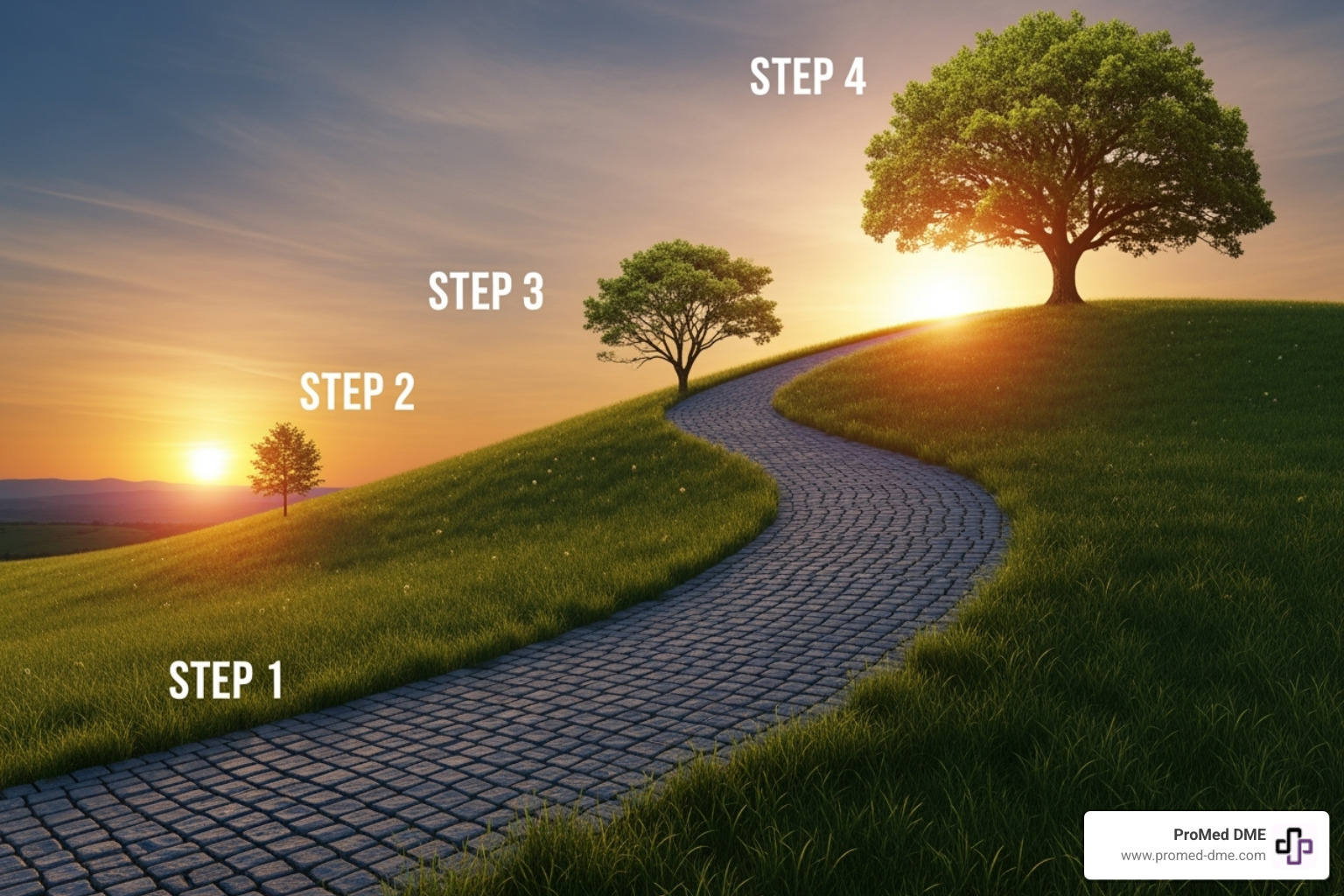 Flowchart showing the four steps to getting a CGM - Where can I get CGM