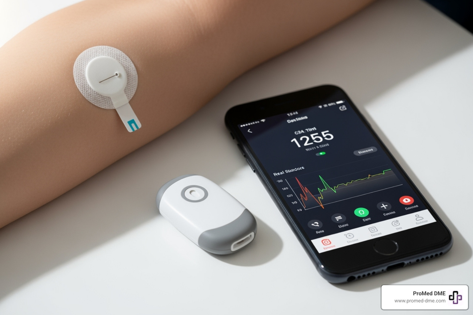 Three CGM components: sensor, transmitter, and receiver/smartphone app - Where can I get CGM