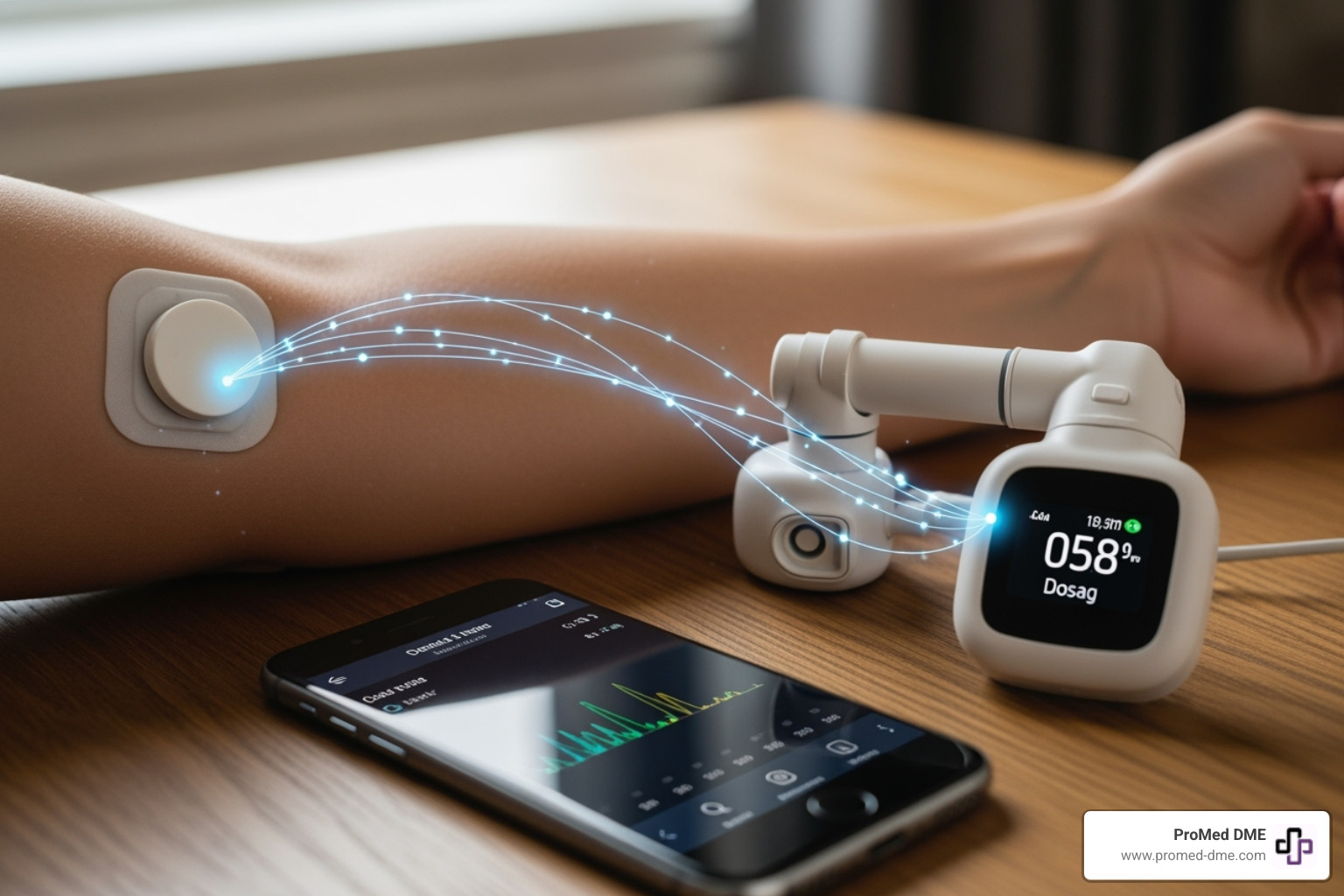 CGM sensor sending data to smartphone and insulin pump - how does an insulin pump work