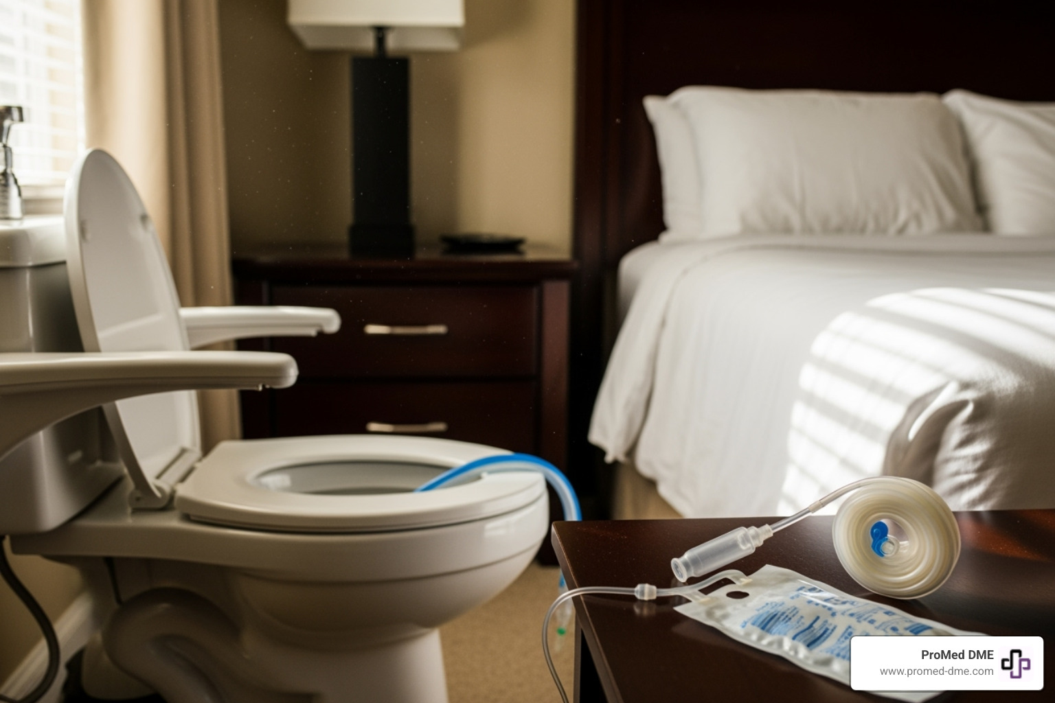 Durable medical equipment like a bedside commode and external catheter - incontinence products medicare