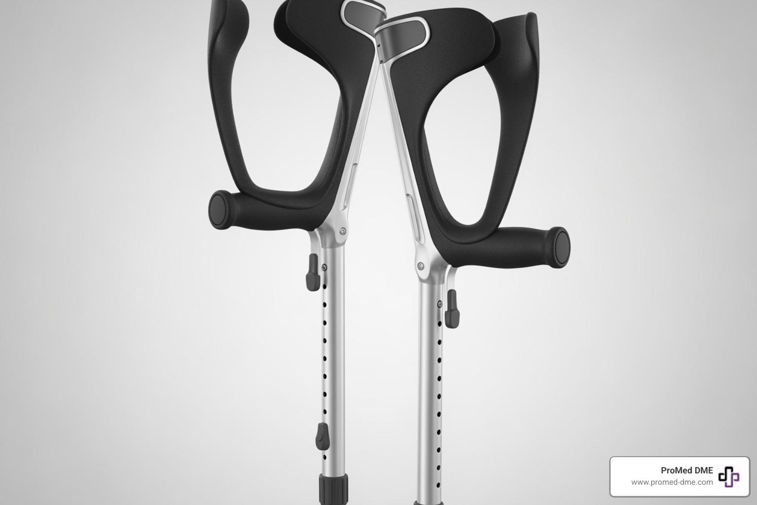 a pair of ergonomic forearm crutches - cruches