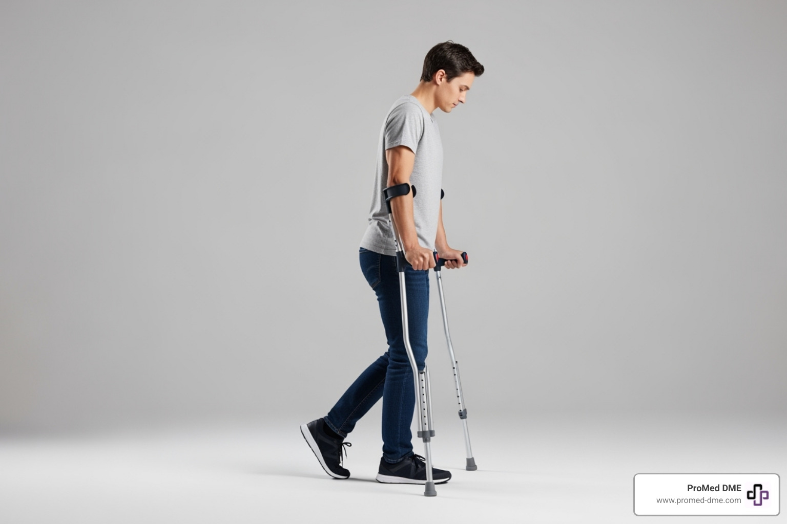 correct posture for walking with crutches - crutch