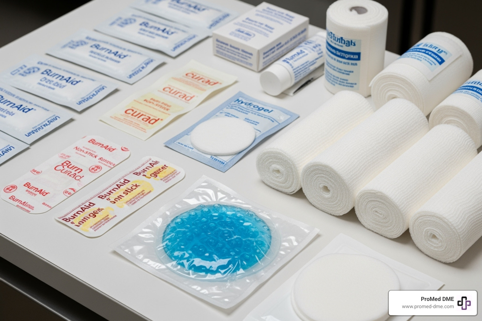 Variety of sterile burn dressings - burn sterile dressing