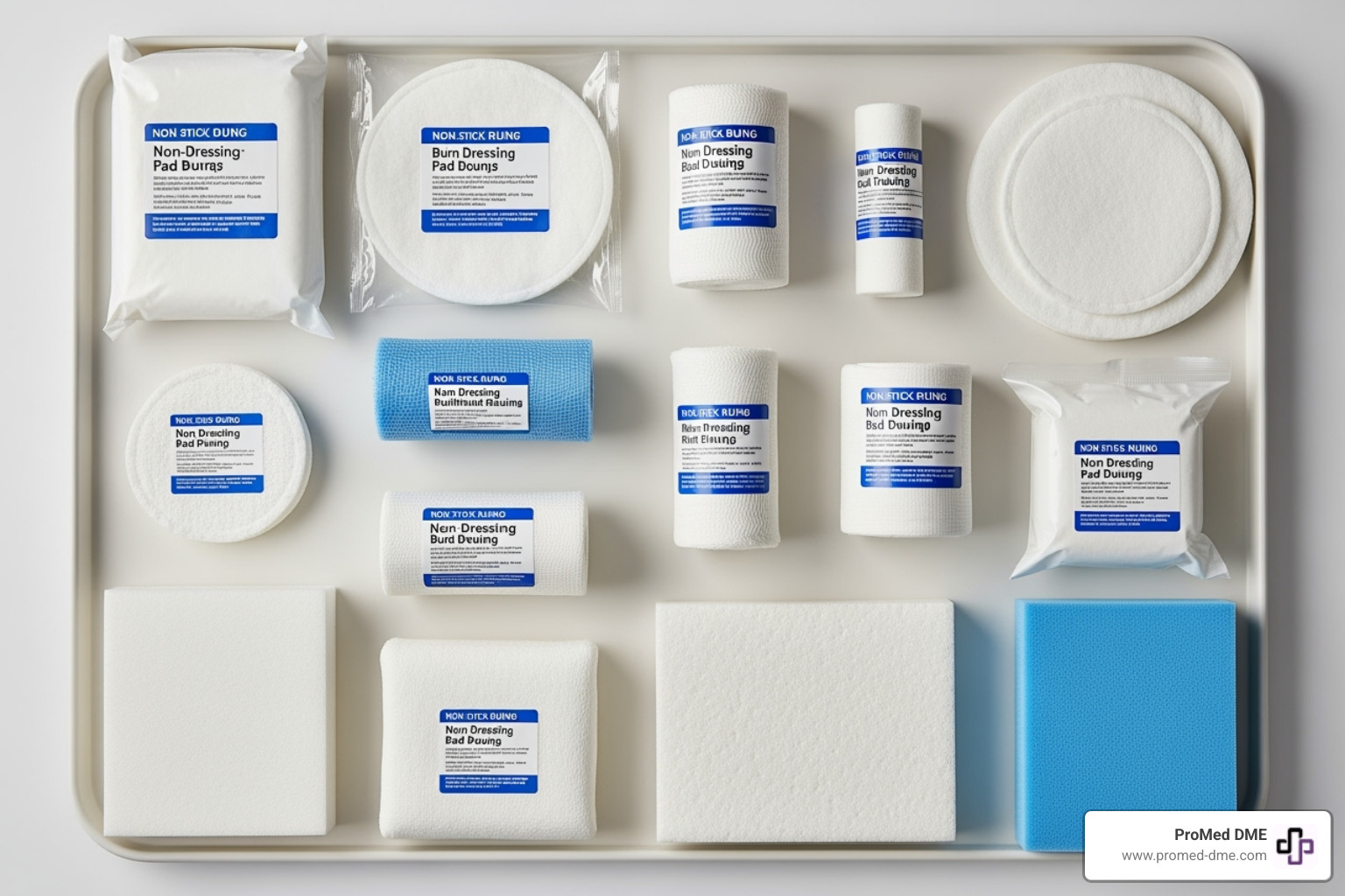 Table comparing different non-stick dressing types (e.g., Pads, Impregnated Gauze, Foam) for different burn severities, listing pros and cons for each - non stick bandage for burns Table comparing different non-stick dressing types (e.g., Pads, Impregnated Gauze, Foam) for different burn severities, listing pros and cons for each - non stick bandage for burns