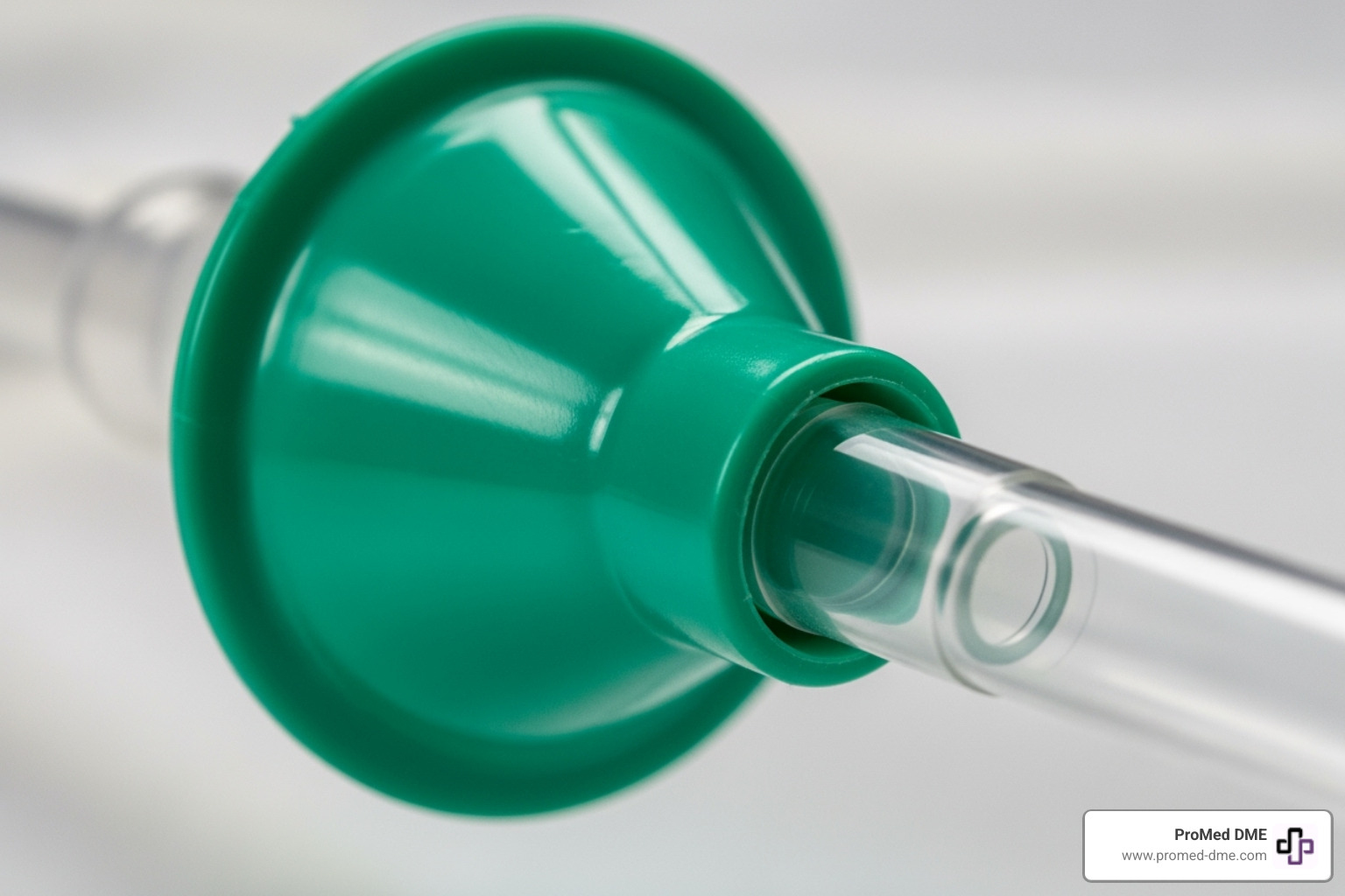 Catheter with French size and color-coded funnel highlighted - catheter sizing guide Catheter with French size and color-coded funnel highlighted - catheter sizing guide