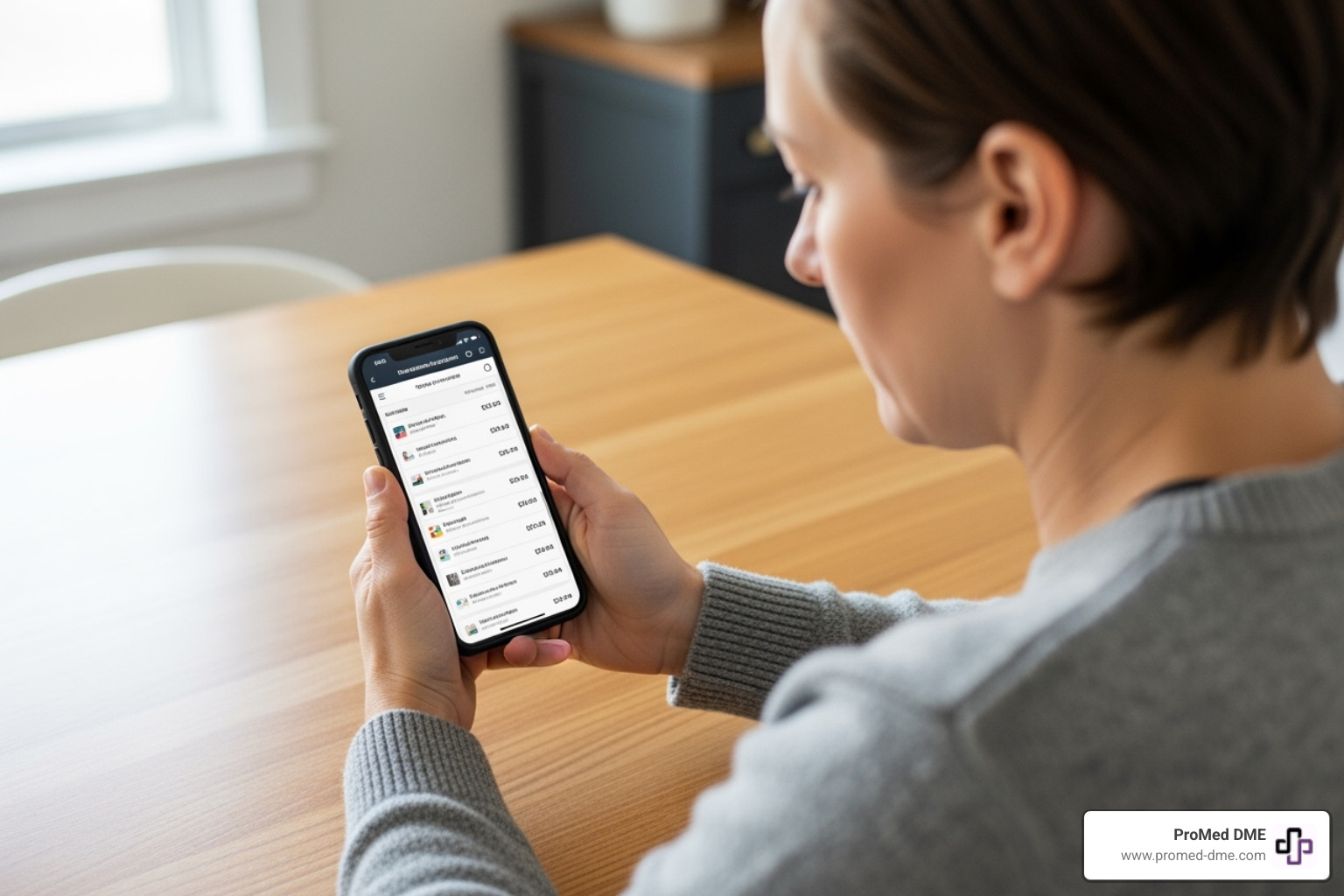 person comparing prescription prices on a smartphone - how to get help with prescriptions without insurance