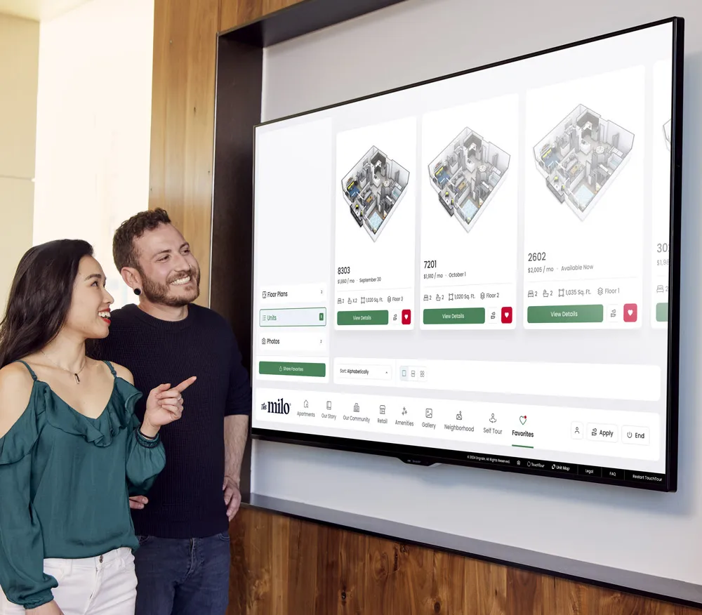 Interactive touch screen touring with TouchTour