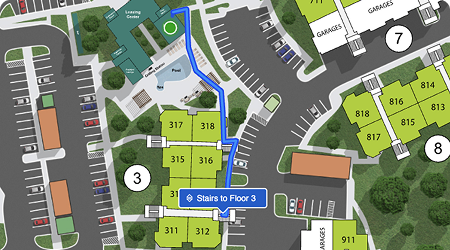 General pathfinding map example