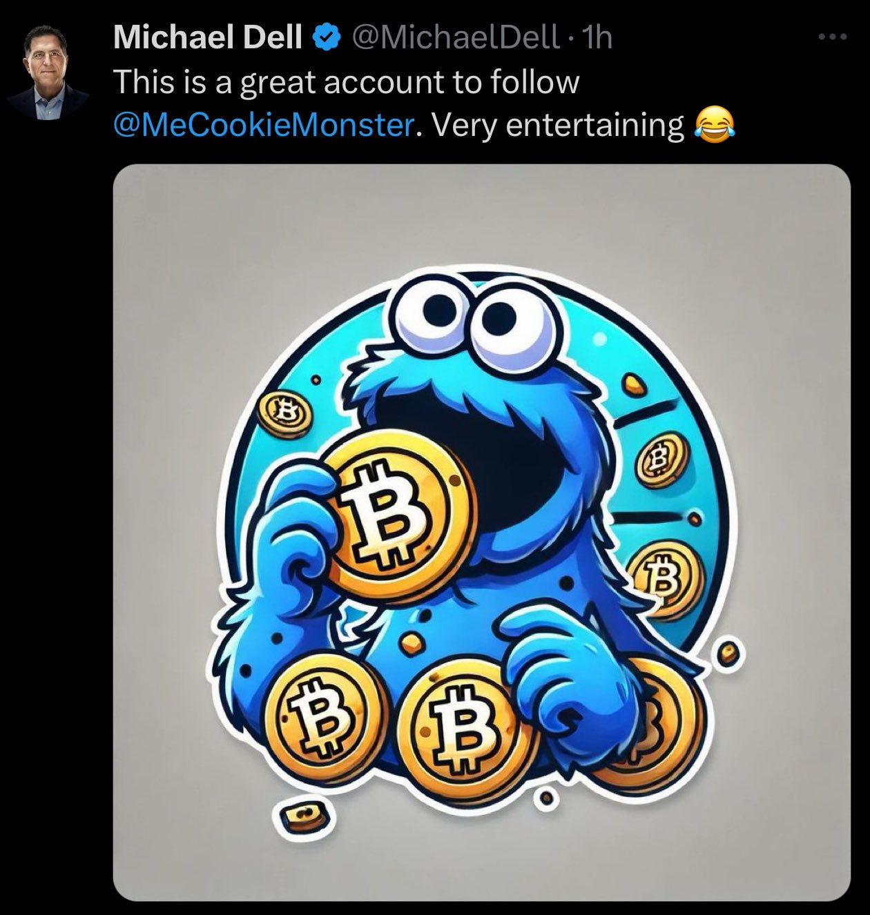 Watcher.Guru on X: "JUST IN: Michael Dell, 14th richest person in the world  and CEO of Dell, posts picture of #Bitcoin 