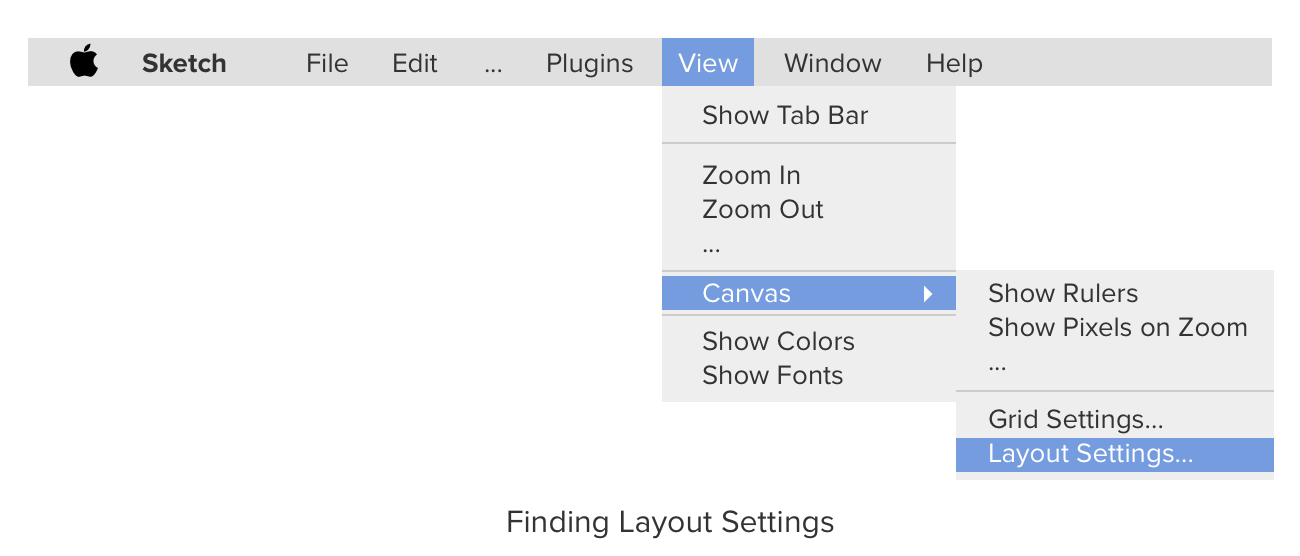 Sketch layout settings illustration