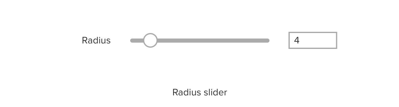 Sketch radius slider