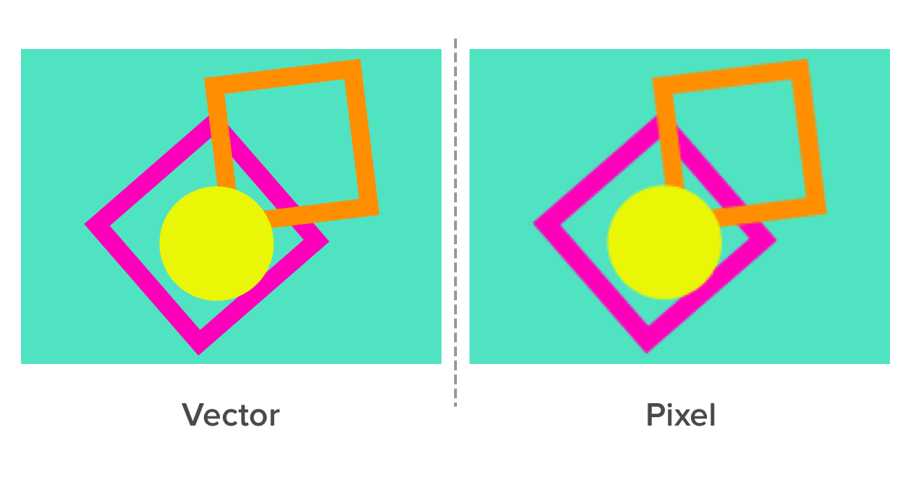 Vector vs Pixel illustration