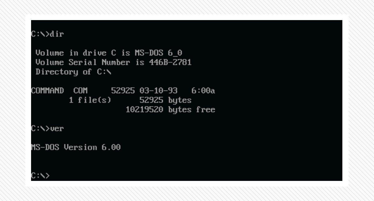 MS-DOS command line