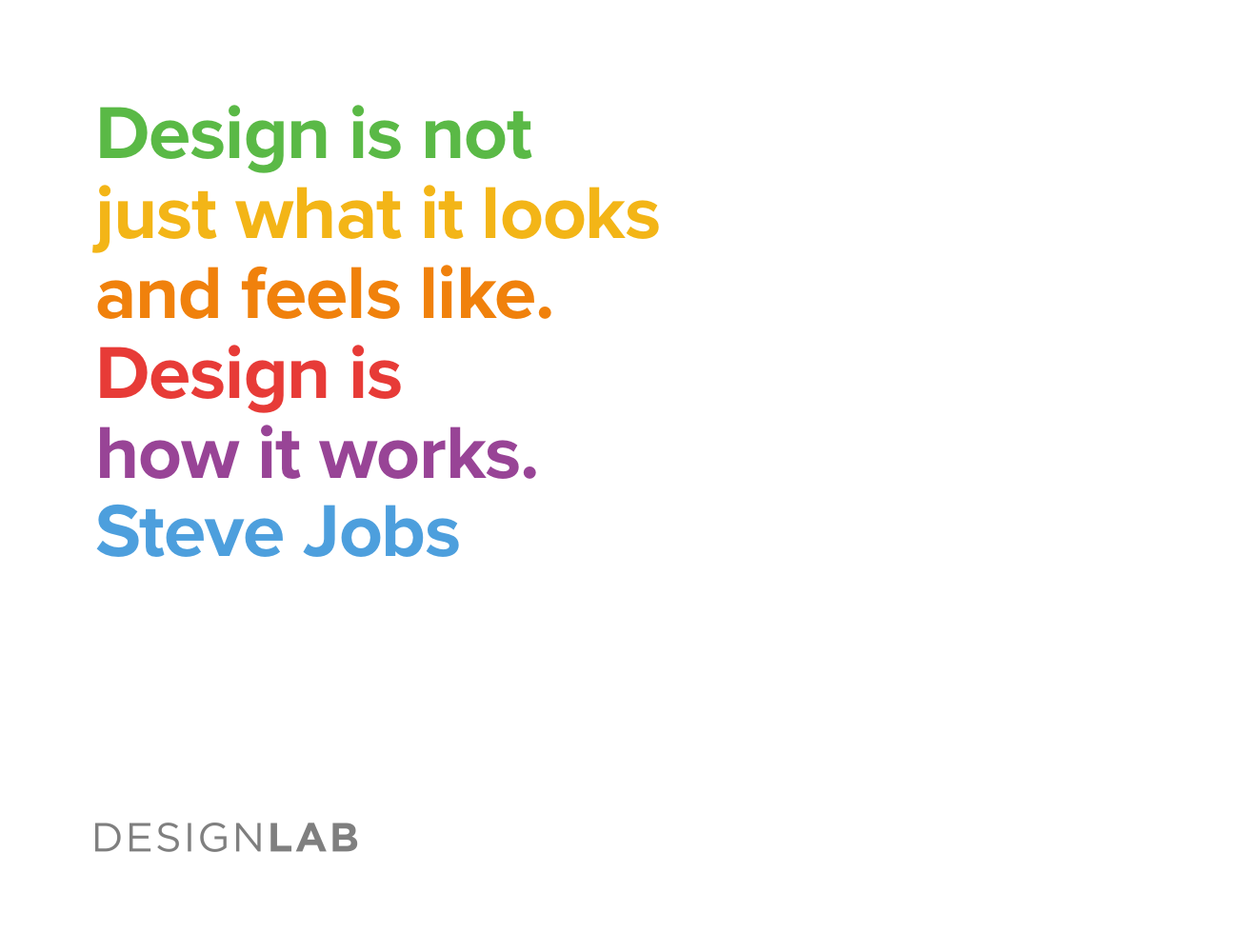 Design is not just what it looks like and feels like. Design is how it works. Steve Jobs