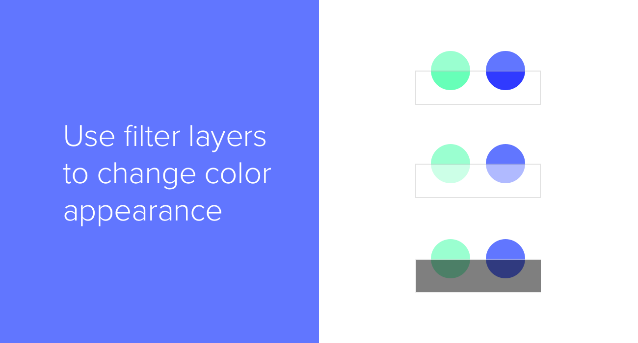 Use filter layers to change color appearance