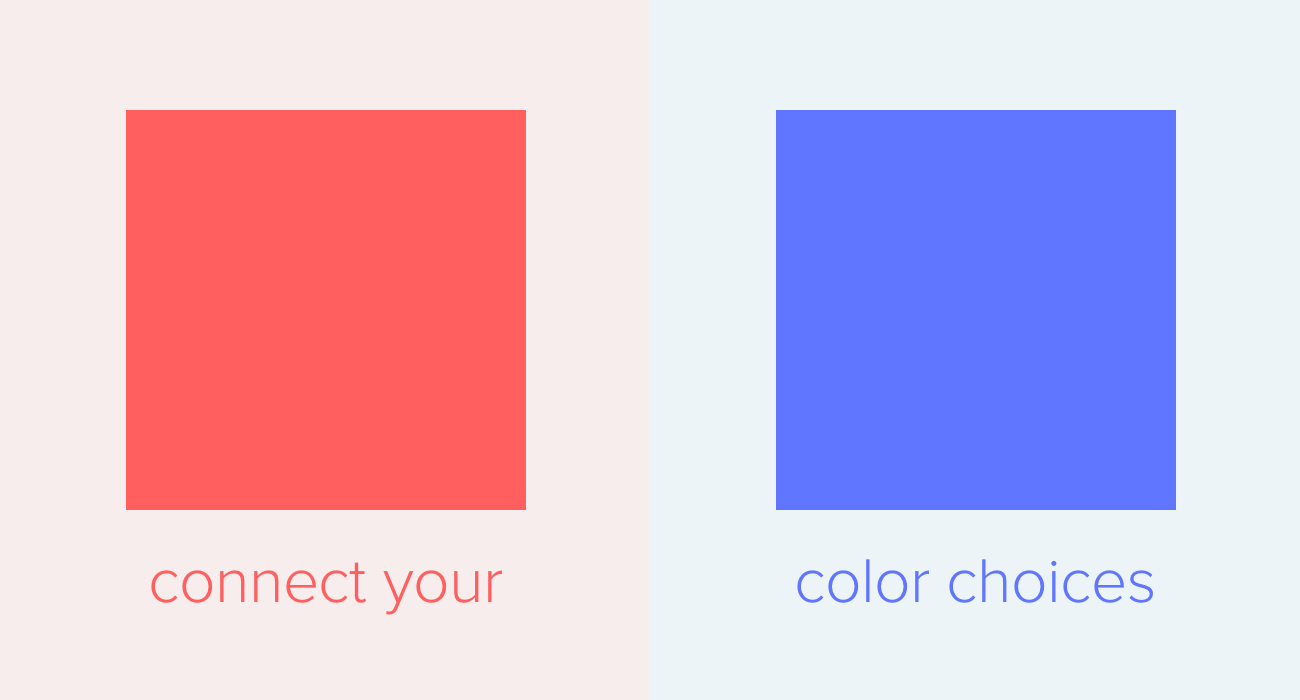 Connect your color choices