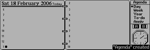 Psion Series 3a calendar