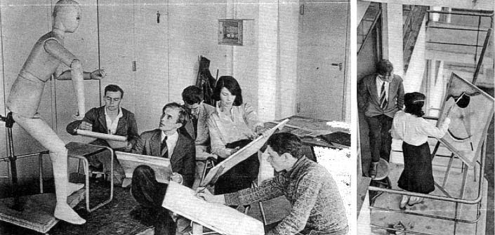 A Bauhaus School classroom