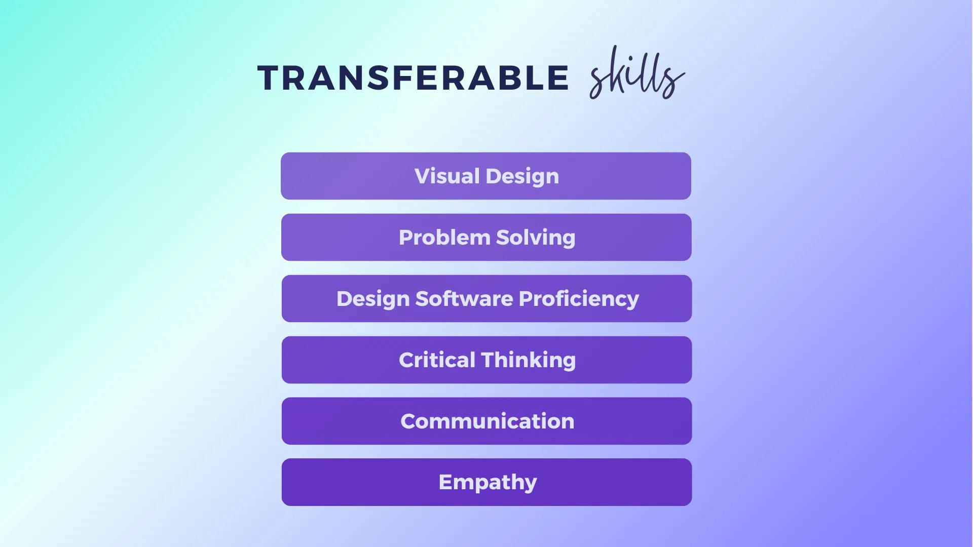 Transferable skills list