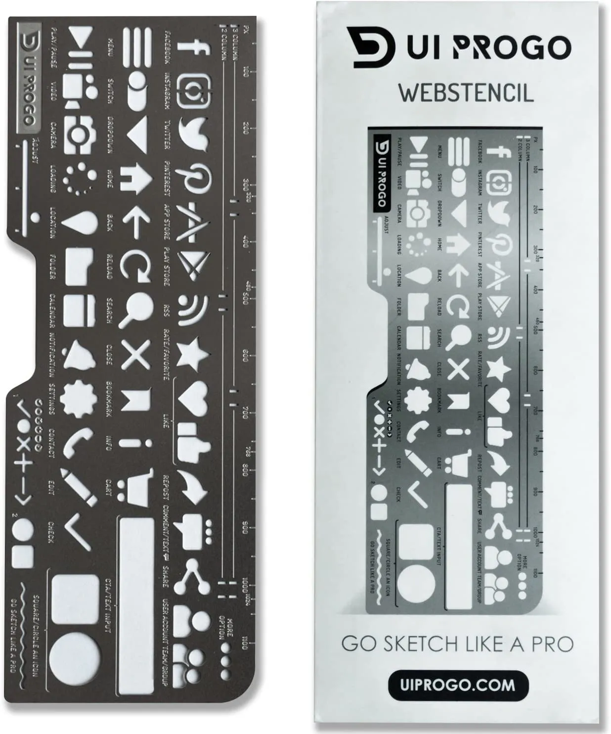 An image of stainless steel stencils.