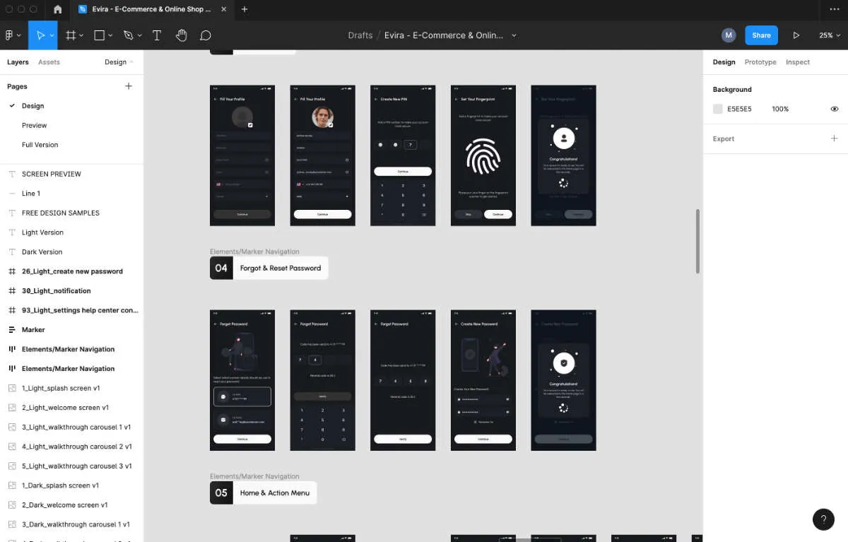 A screenshot of Figma, one of the best UX design tools