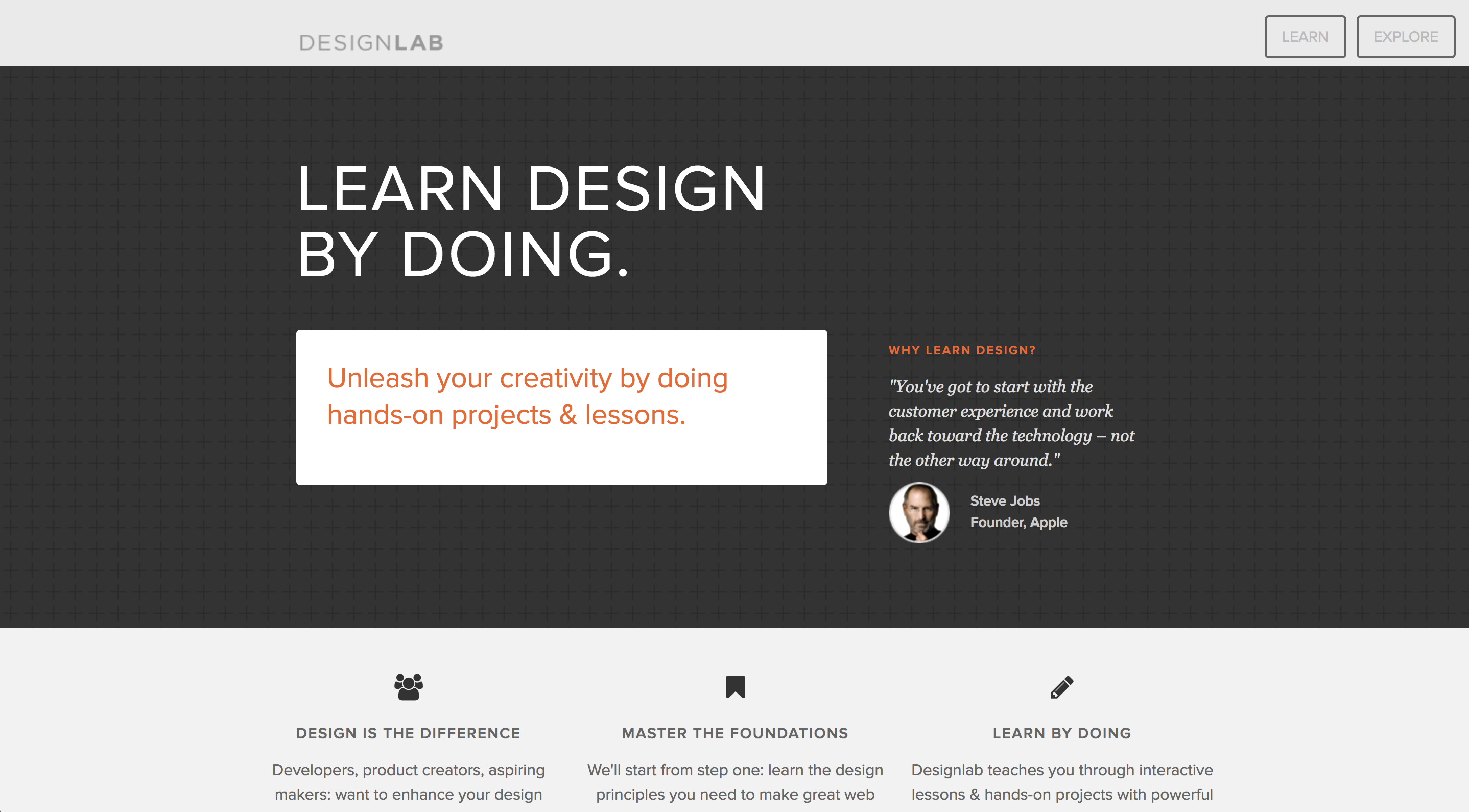 The Designlab website circa 2013