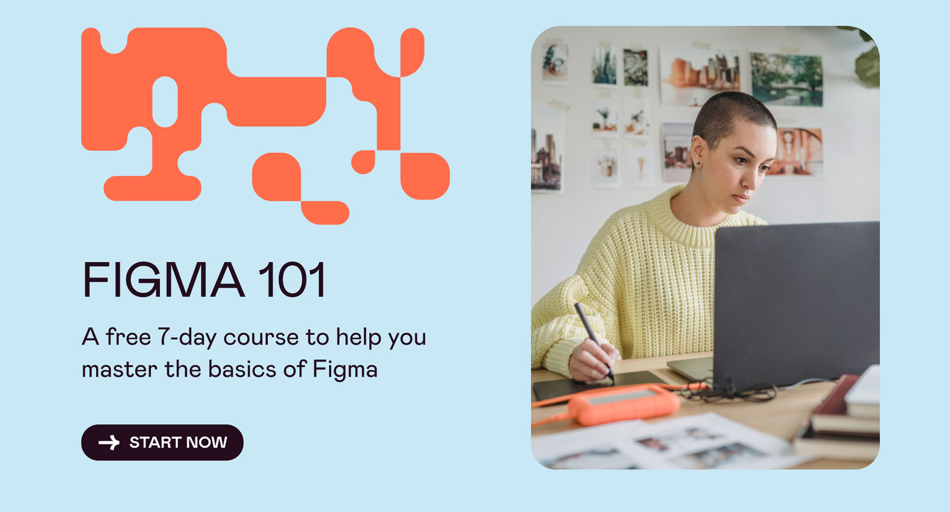 Ad for Figma 101 at Designlab. 