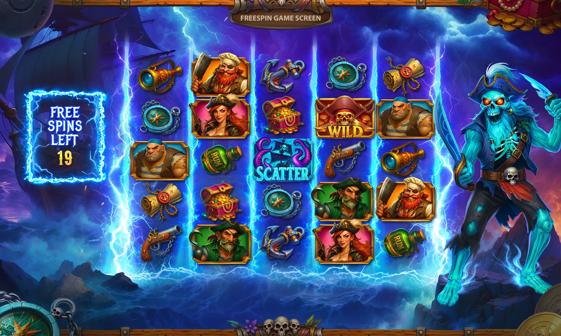 Pirates Treasures slot artwork — ArtHouseLabs