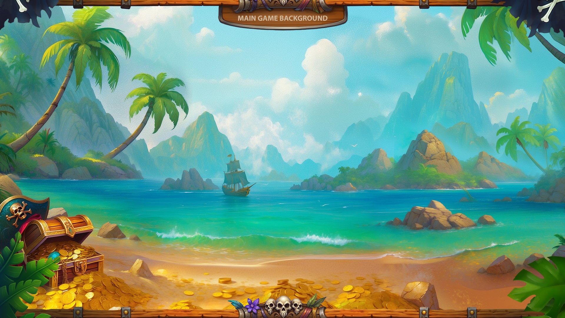 Pirates Treasures slot artwork — ArtHouseLabs