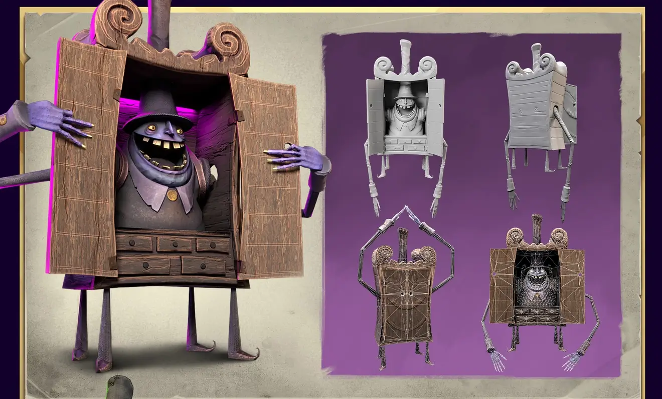 Cabinet Monster 3D Game Art
