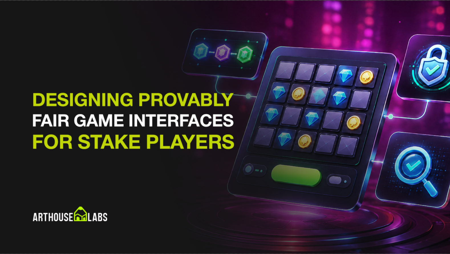 Designing Provably Fair Game Interfaces for Stake Players - ArtHouseLabs