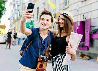 photo of a couple of tourists
