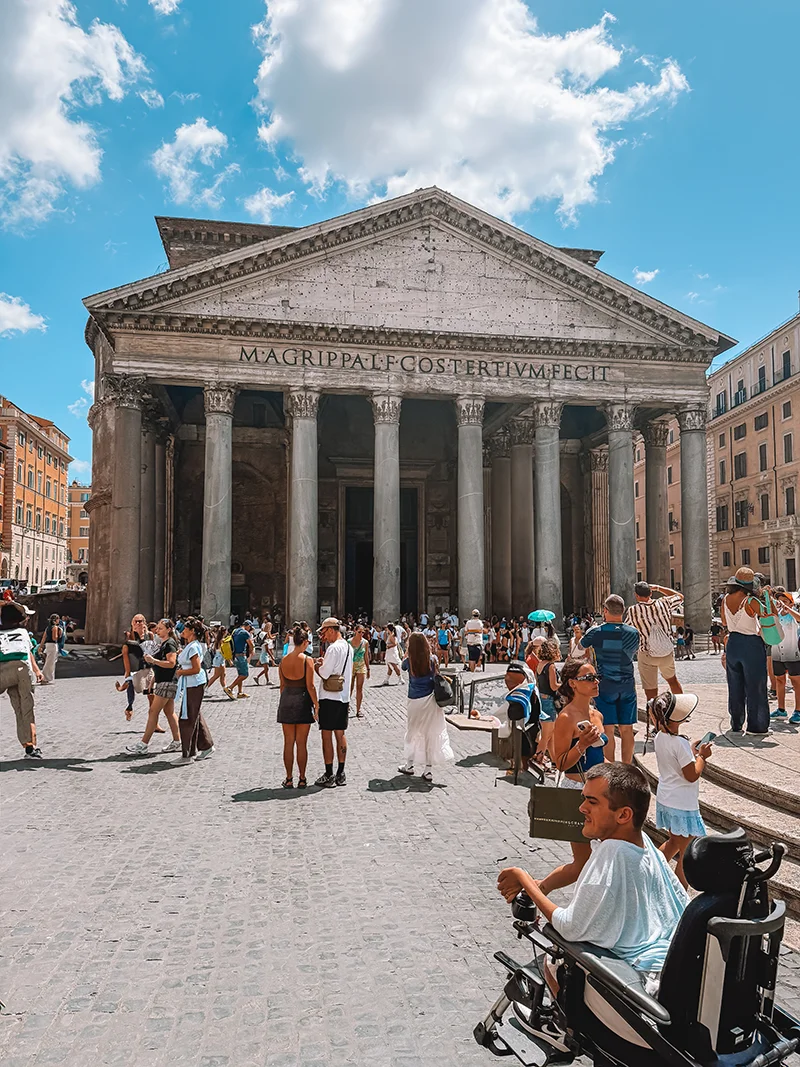 Outside of the Pantheon in Rome