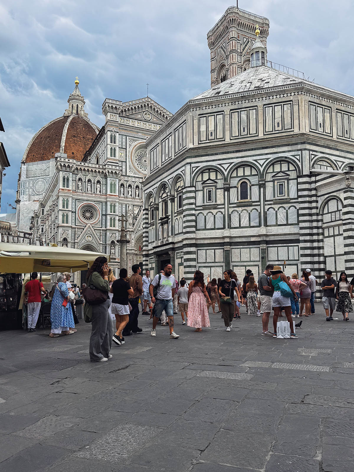 Wheelchair accessible view of Florence Duomo cathedral exterior from main plaza