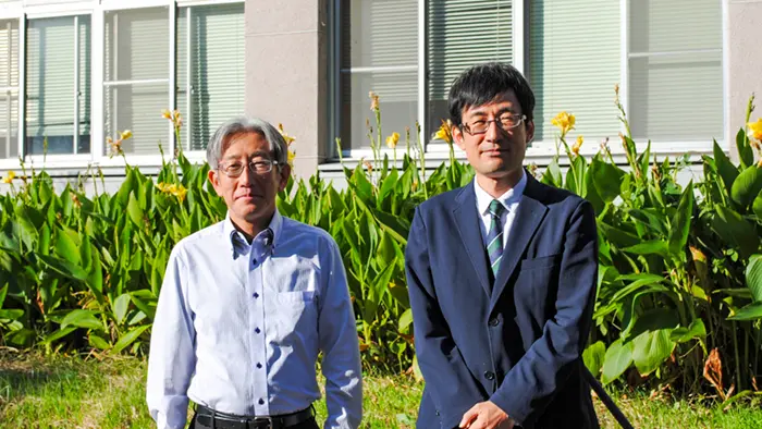 東京学芸大学の奥住教授（左）と平田准教授