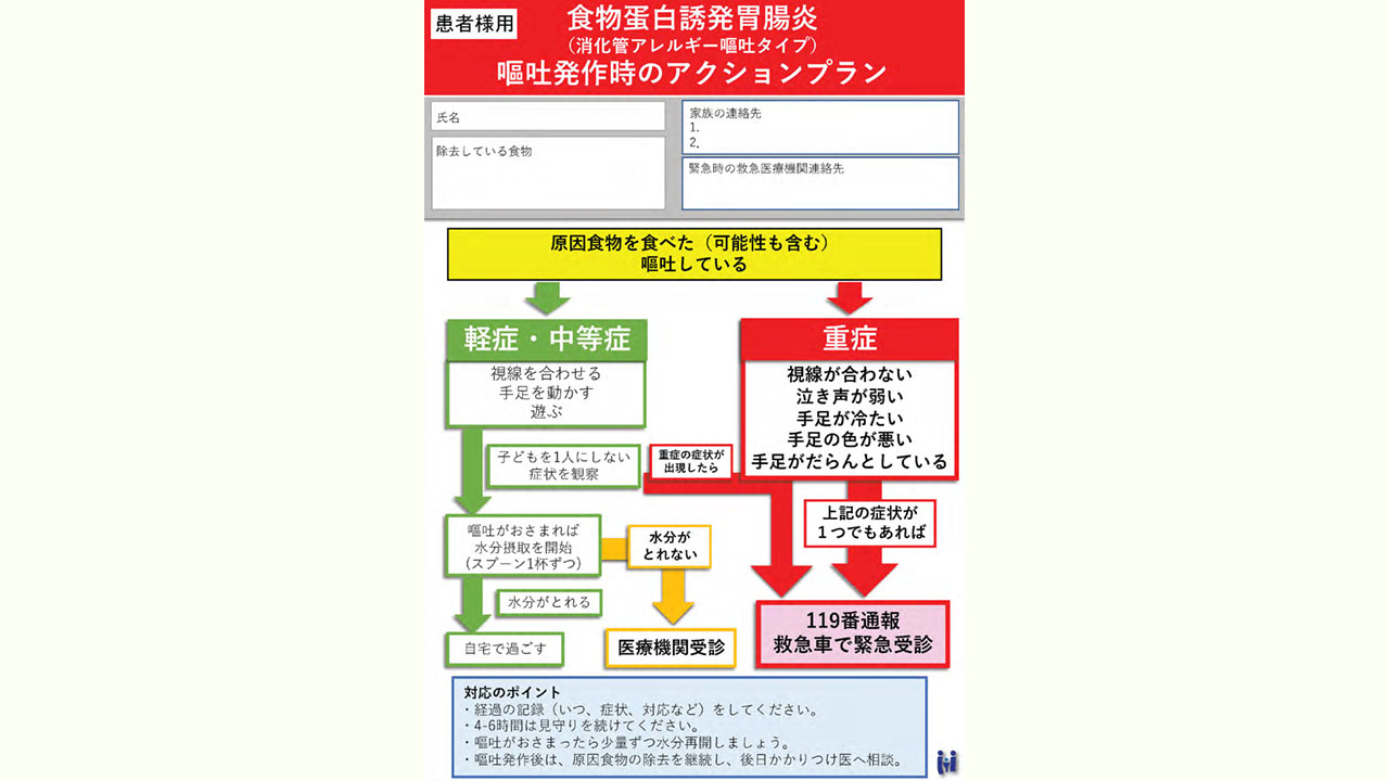 乳児期に発症多い食物蛋白誘発胃腸炎 対処法を図で解説