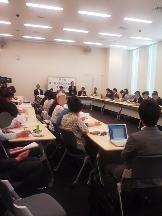 第1回東日本大震災子ども支援意見交換会（2011年5月26日参議院議員会館で開催）の様子