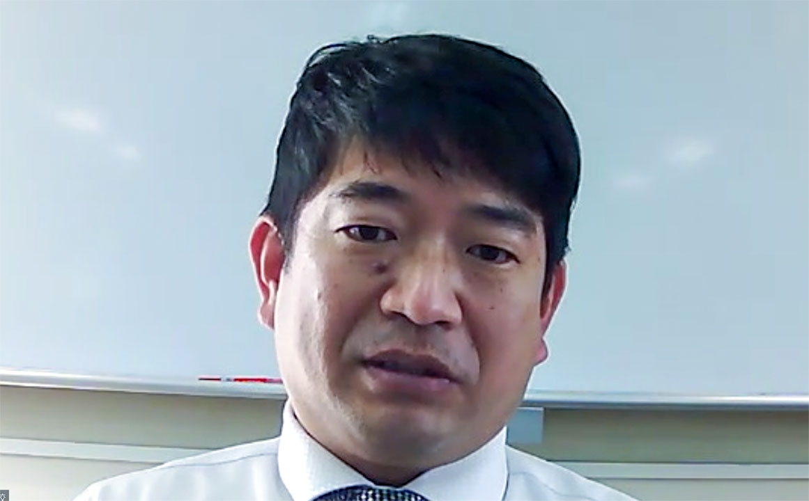 「大学院では学びしかない」と話す大池教諭（Zoomで取材）