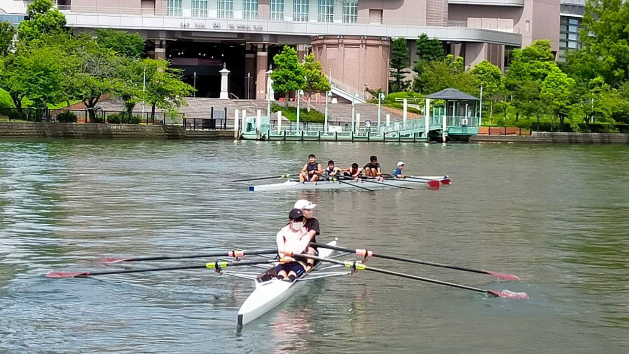 中高連携で地域移行を行っている桜宮スポーツクラブでは、ボート部といった珍しい活動もある（大阪市教委提供）