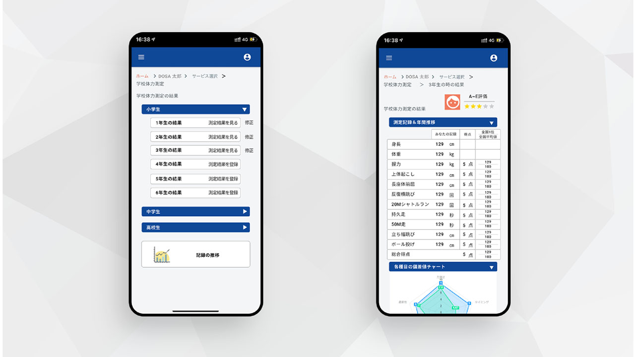 スマートフォンなどからも結果をすぐに確認できる（同）
