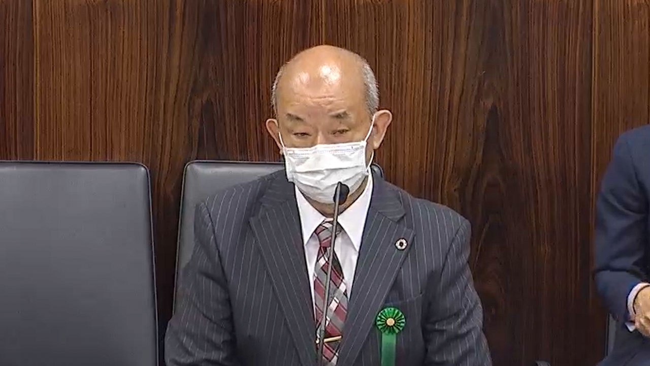 意見陳述を行う戸ヶ崎勤埼玉県戸田市教育長（参議院インターネット中継）