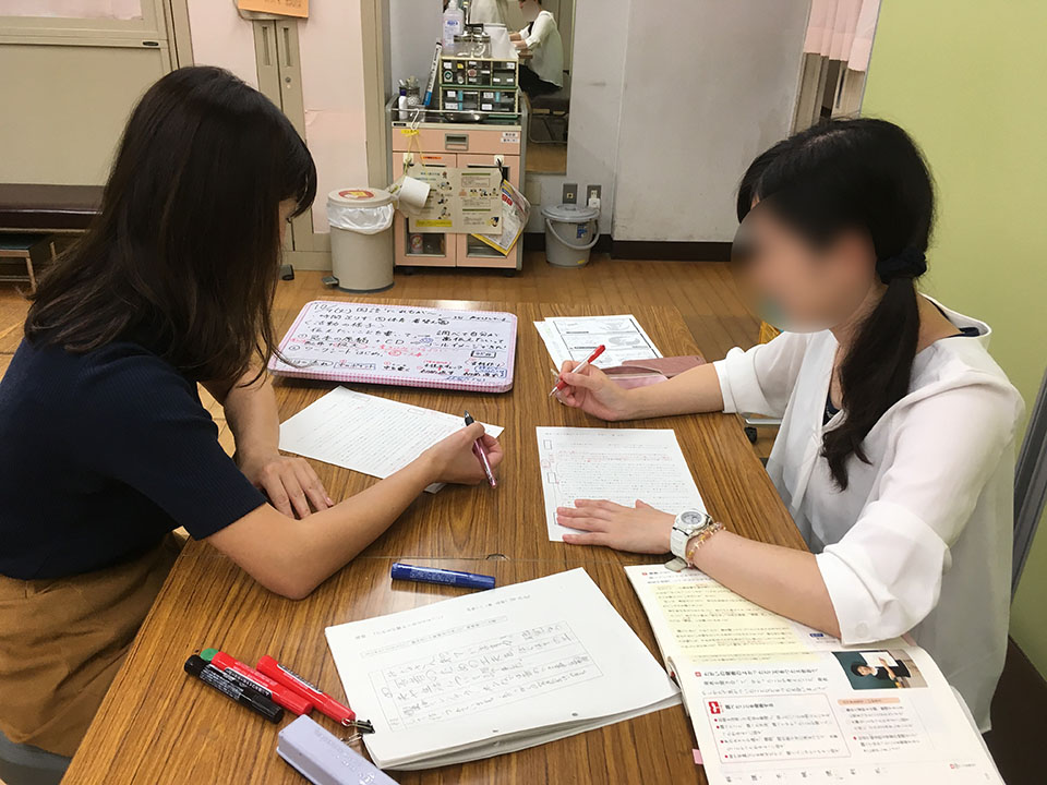 1対1メンタリングでの対話の様子